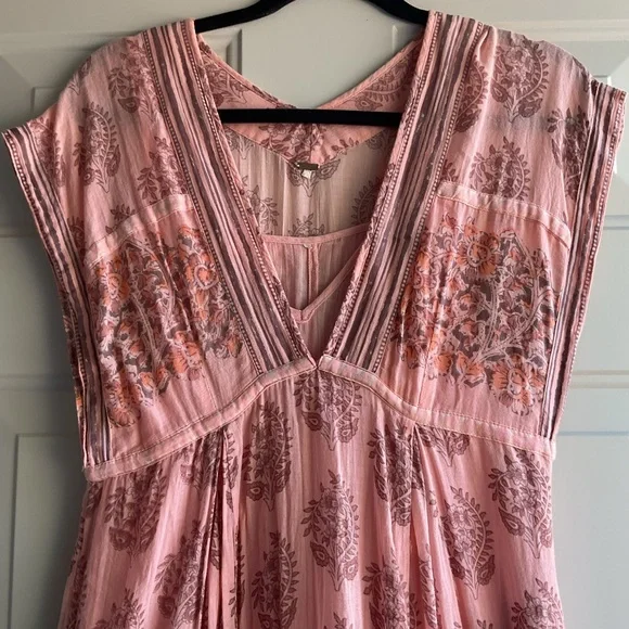 Free People Dusty Pink Floral Maxi Dress - Picture 2 of 10